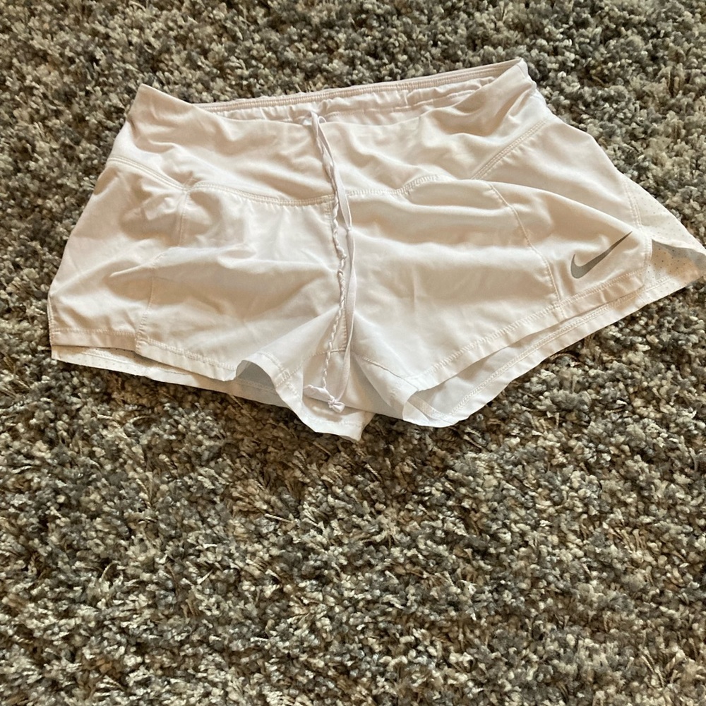 White Nike small shorts